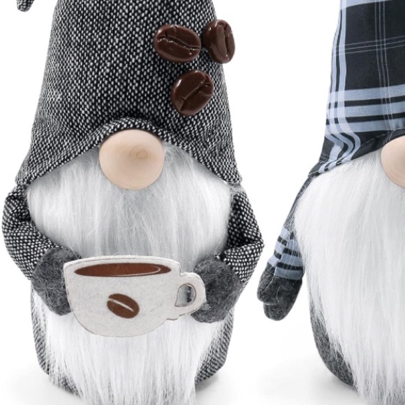 NWT Adorable Adjustable Hat- Gray Coffee ☕️ Gnome Decoration - Picture 10 of 14